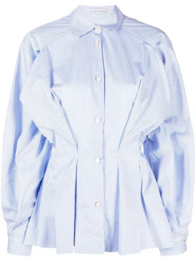 Palmer Harding Palmer/harding Striped Cotton Shirt In Blue