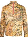 GRAPHIC-PRINT HALF ZIP-UP SWEATSHIRT