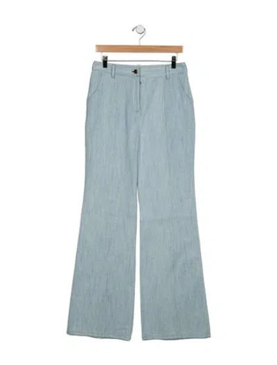 Pre-owned Palmer Harding High-rise Flared Jeans In Blue