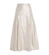 Palmer Harding Honesty Opens Midi Skirt In Silver