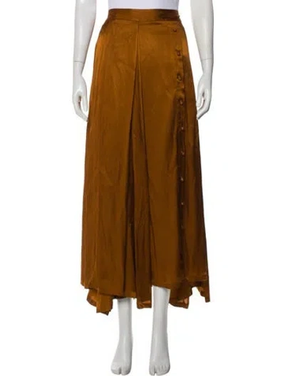 Pre-owned Palmer Harding Linen Midi Length Skirt In Neutral