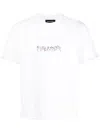 Palmer Harding Logo-print Fluted-hem T-shirt In White