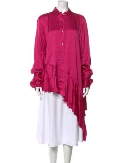 Pre-owned Palmer Harding Long Sleeve Blouse In Pink