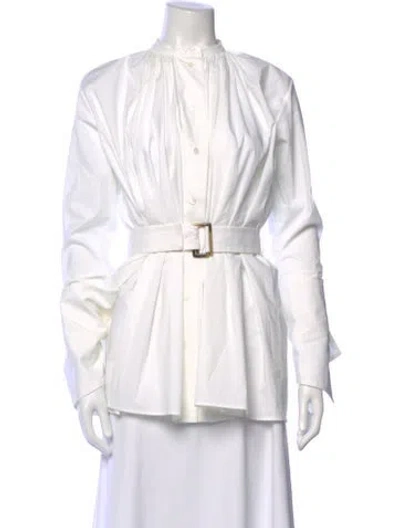 Pre-owned Palmer Harding Long Sleeve Blouse W/ Tags In White