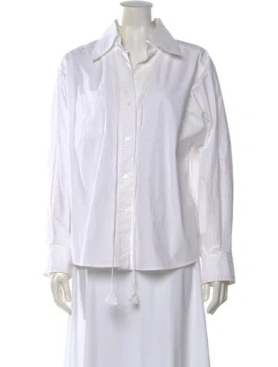 Pre-owned Palmer Harding Long Sleeve Blouse In White