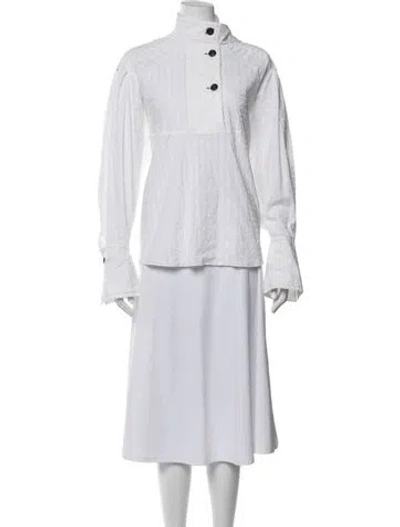 Pre-owned Palmer Harding Long Sleeve Blouse In White