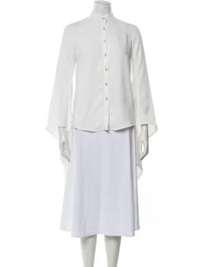 Pre-owned Palmer Harding Long Sleeve Blouse In White