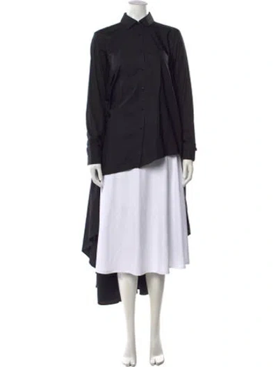Pre-owned Palmer Harding Long Sleeve Button-up Top In Black