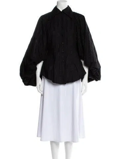 Pre-owned Palmer Harding Long Sleeve Button-up Top W/ Tags In Black