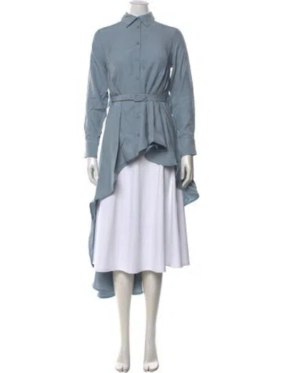 Pre-owned Palmer Harding Long Sleeve Button-up Top W/ Tags In Blue