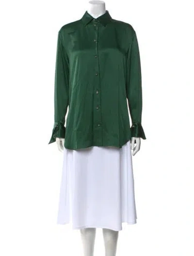 Pre-owned Palmer Harding Long Sleeve Button-up Top W/ Tags In Green