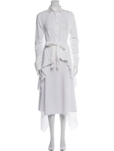 Pre-owned Palmer Harding Long Sleeve Button-up Top In White
