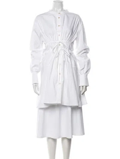 Pre-owned Palmer Harding Long Sleeve Button-up Top In White