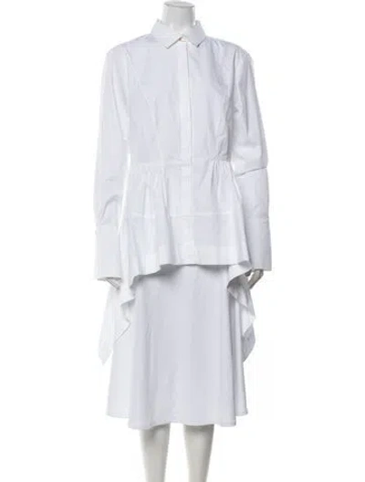 Pre-owned Palmer Harding Long Sleeve Button-up Top In White