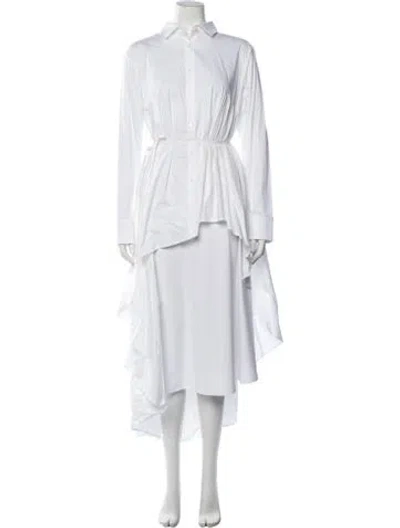 Pre-owned Palmer Harding Long Sleeve Button-up Top In White
