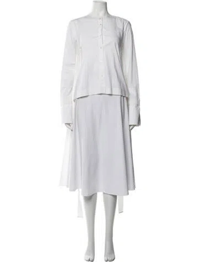 Pre-owned Palmer Harding Long Sleeve Button-up Top In White