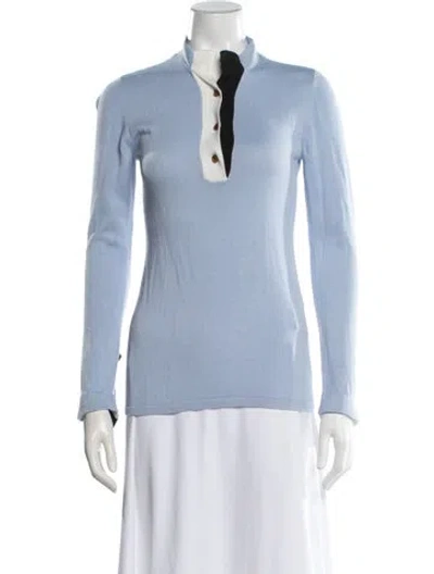 Pre-owned Palmer Harding Long Sleeve Polo In Blue