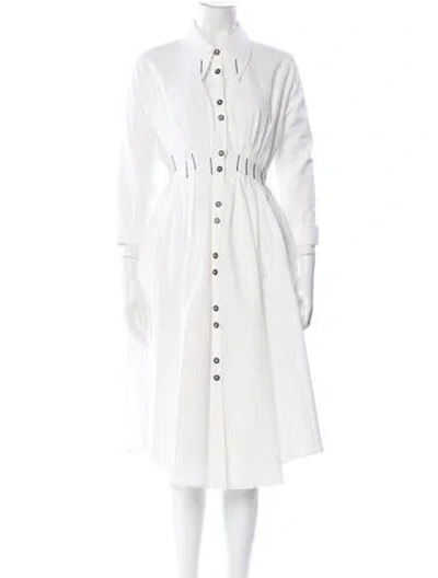 Pre-owned Palmer Harding Midi Length Dress In White
