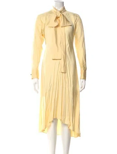 Pre-owned Palmer Harding Mock Neck Long Dress W/ Tags In Yellow