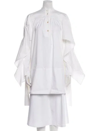 Pre-owned Palmer Harding Mock Neck Long Sleeve Tunic In Neutral