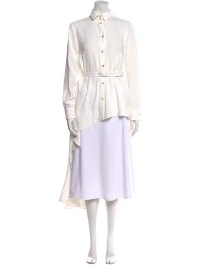 Pre-owned Palmer Harding Mock Neck Long Sleeve Tunic In Neutral