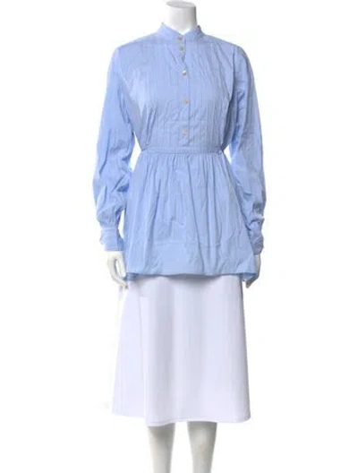 Pre-owned Palmer Harding Mock Neck Long Sleeve Tunic W/ Tags In Blue