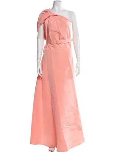 Pre-owned Palmer Harding One-shoulder Long Dress W/ Tags In Orange/pink