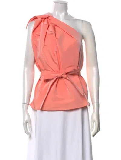 Pre-owned Palmer Harding One-shoulder Sleeveless Blouse W/ Tags In Pink