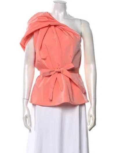 Pre-owned Palmer Harding One-shoulder Sleeveless Blouse W/ Tags In Pink