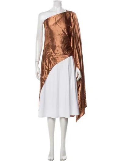 Pre-owned Palmer Harding One-shoulder Sleeveless Top In Brown