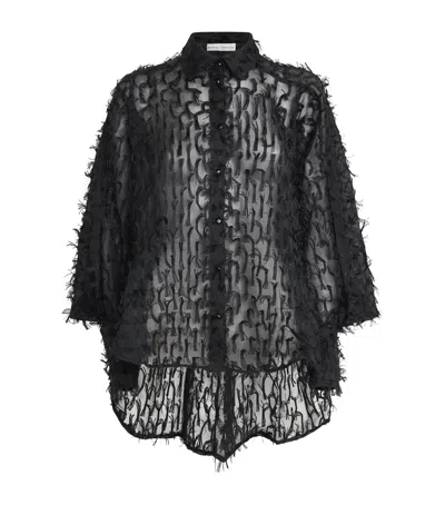 Palmer Harding Organza Comfort Found Shirt In Black