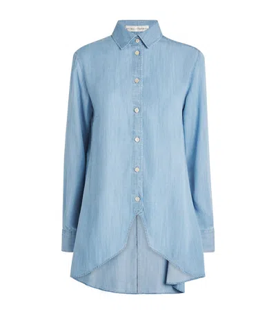 Palmer Harding Palmer//harding Asymmetric Rhythm Shirt In Blue