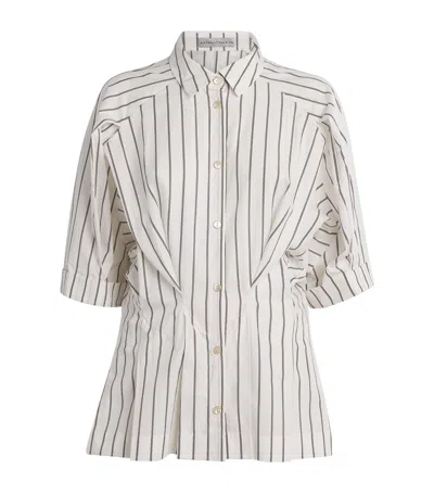 Palmer Harding Palmer//harding Cotton Stripe Vessel Shirt In White