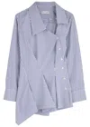 Palmer Harding Palmer//harding Hold Close Striped Cotton-poplin Shirt In Blue And White