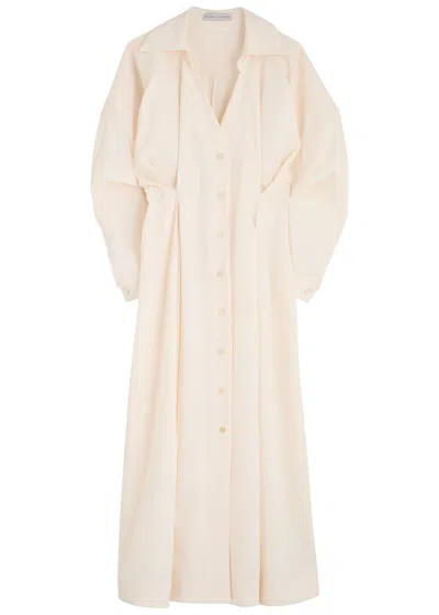 Palmer Harding Palmer//harding Honesty Open Twill Maxi Dress In Ivory