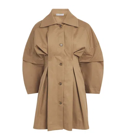 Palmer Harding Palmer//harding Honesty Opens Short Trench Coat In Brown