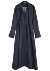 Palmer Harding Palmer//harding Love Revisited Chambray Midi Wrap Dress In Dark Blue