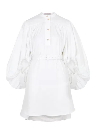 Palmer Harding Palmer//harding Tender Cotton-poplin Mini Dress In White