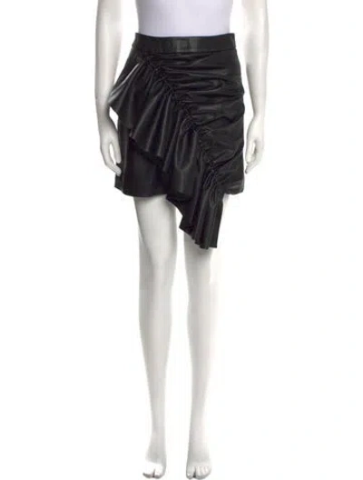Pre-owned Palmer Harding Pleated Accents Knee-length Skirt In Black
