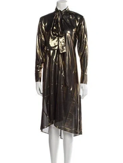 Pre-owned Palmer Harding Printed Midi Length Dress In Yellow