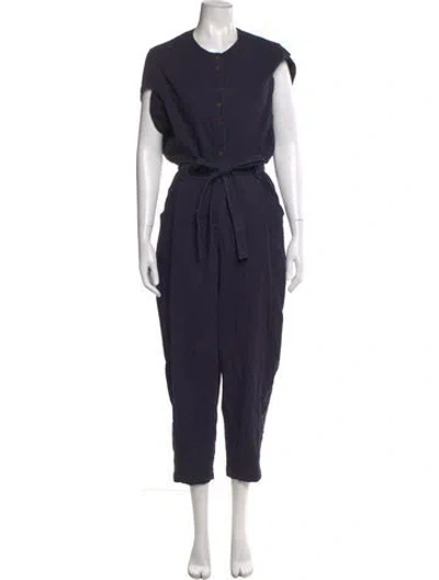 Pre-owned Palmer Harding Scoop Neck Jumpsuit In Blue