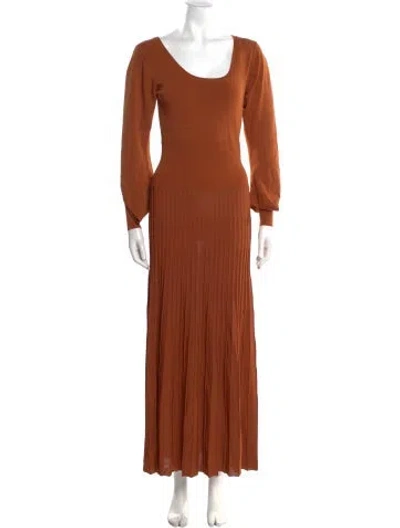 Pre-owned Palmer Harding Scoop Neck Long Dress In Brown