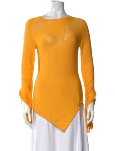 Pre-owned Palmer Harding Scoop Neck Long Sleeve Sweatshirt In Yellow