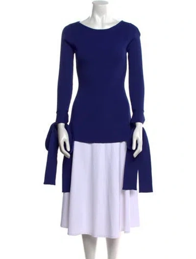 Pre-owned Palmer Harding Scoop Neck Long Sleeve Tunic In Blue