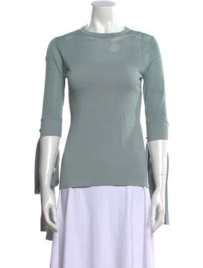 Pre-owned Palmer Harding Scoop Neck Three-quarter Sleeve T-shirt W/ Tags In Blue