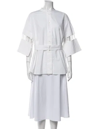 Pre-owned Palmer Harding Short Sleeve Blouse In White