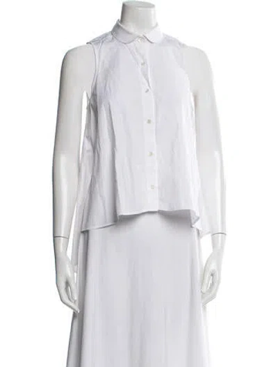Pre-owned Palmer Harding Sleeveless Blouse In White
