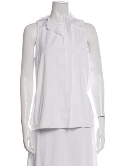 Pre-owned Palmer Harding Sleeveless Blouse In White