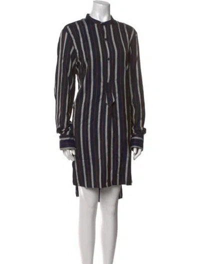 Pre-owned Palmer Harding Striped Knee-length Dress In Blue