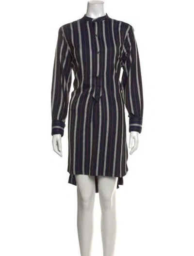 Pre-owned Palmer Harding Striped Knee-length Dress In Blue